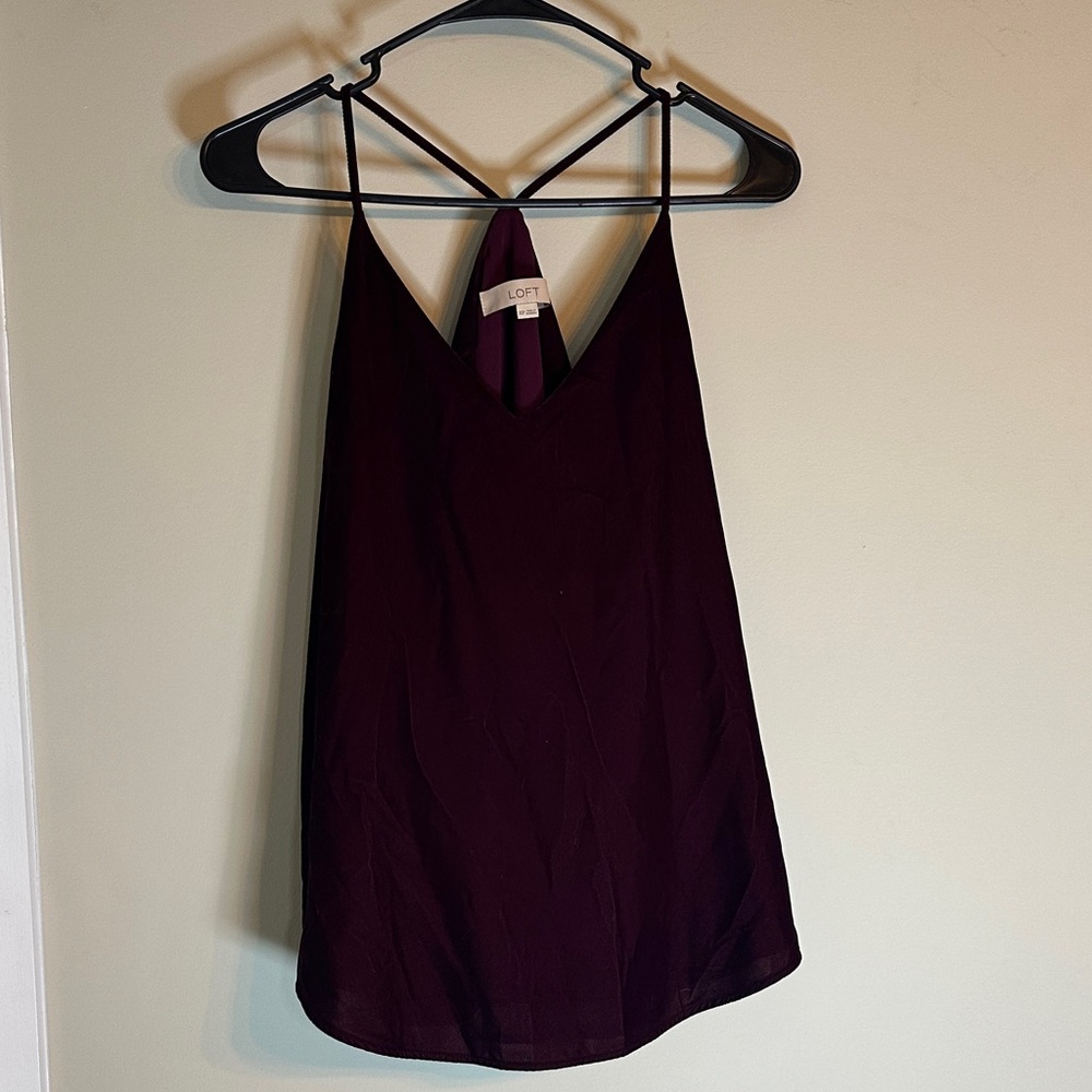 LOFT Deep Purple Strappy Cami
